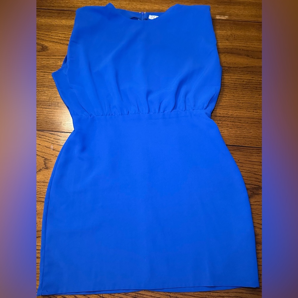 TCEC Shoulder Pad Dress Royal Blue Large